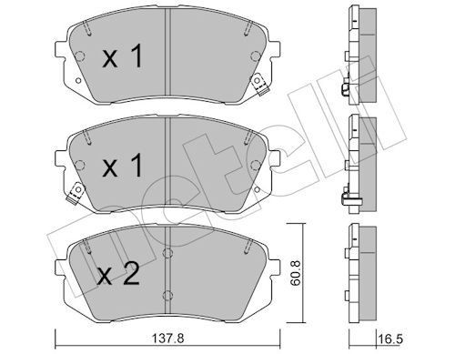 METELLI 22-0783-0: Piduriklotsid