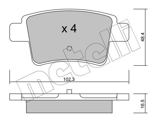 METELLI 22-0801-0: Piduriklotsid