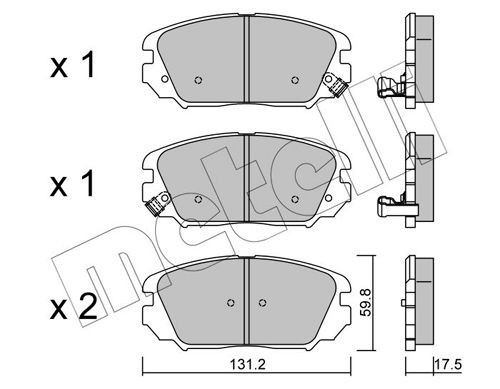 METELLI 22-0885-0: Piduriklotsid