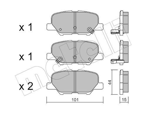 METELLI 22-0995-0: Piduriklotsid