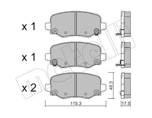 METELLI 22-1002-1: Piduriklotsid