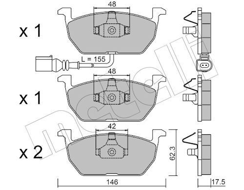 METELLI 22-1028-0: Piduriklotsid