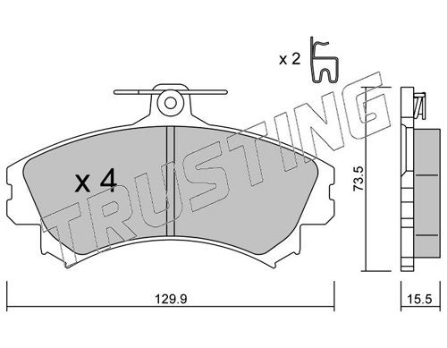 TRUSTING 225.0: Kit pastiglie freni