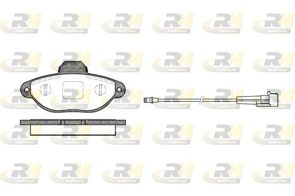 ROADHOUSE 2414.01: Plaquettes de frein Essieu avant, avec accessoires, avec feuille collante