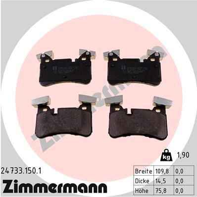 ZIMMERMANN 24733.150.1: Piduriklotsid Foto vastab tarnekomplektile