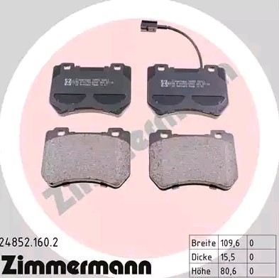 ZIMMERMANN 24852.160.2: Bremžu kluči Foto atbilst piegādes apjomam
