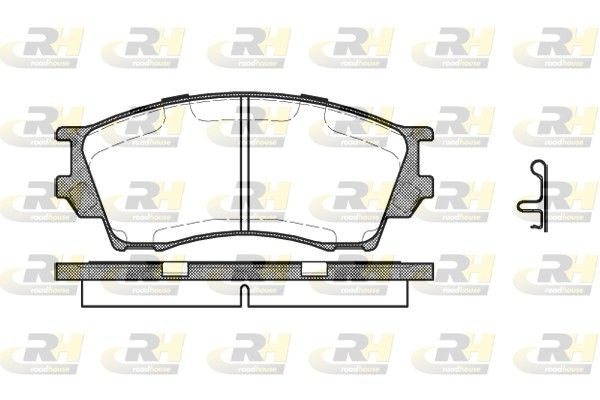 ROADHOUSE 2491.00: Kit pastiglie freni Assale anteriore, con accessori, con molla, con foglio adesivo