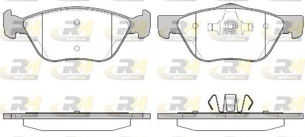 ROADHOUSE 2589.20: Kit pastiglie freni Assale anteriore, con molla, con accessori, con foglio adesivo