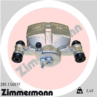 ZIMMERMANN 285.1.50017: Etrier de frână Axa fata stanga, fara suport