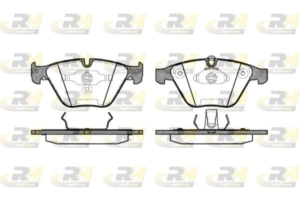ROADHOUSE 2857.00: Plaquettes de frein Essieu avant, avec ressort, avec accessoires, avec feuille collante