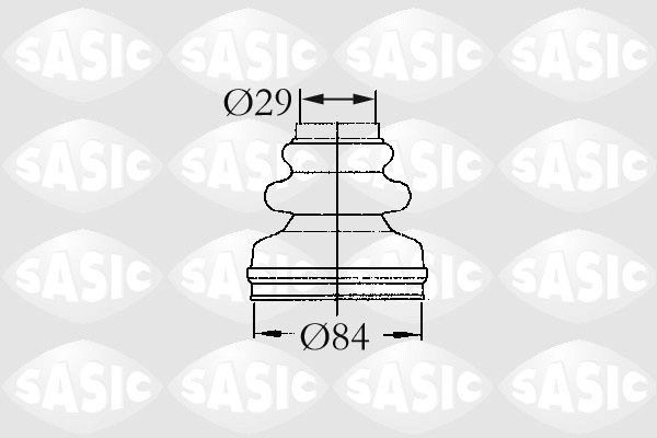 SASIC 2873853: Kaitsekummikomplekt, veovõll kastipoolselt