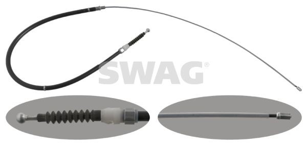 SWAG 30 94 8306: Cablu, frana de parcare spate, spate stanga, spate dreapta, 1615, 805mm