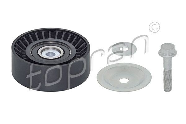 TOPRAN 304 823: Kreipiantysis skriemulys, V formos rumbuotas diržas Ø: 70mm, Ø: 70mm, su varžtu, su tvirtinimo medžiaga, su dangteliu