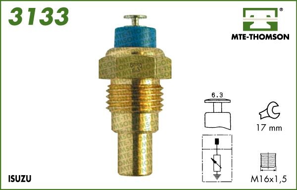 MTE-THOMSON 3139: Andur, Jahutusvedeliku temp. 1/8" BSP