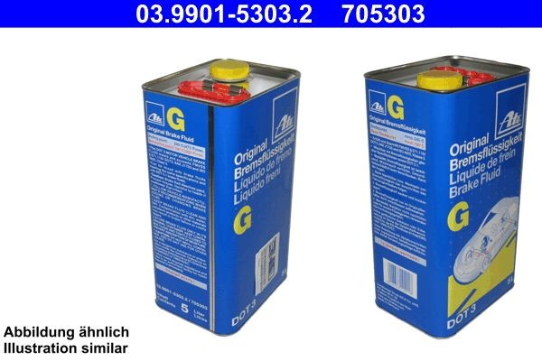 ATE 03.9901-5303.2: Pidurivedelik DOT 3 gelb