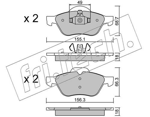 fri.tech. 344.1: Plaquettes de frein