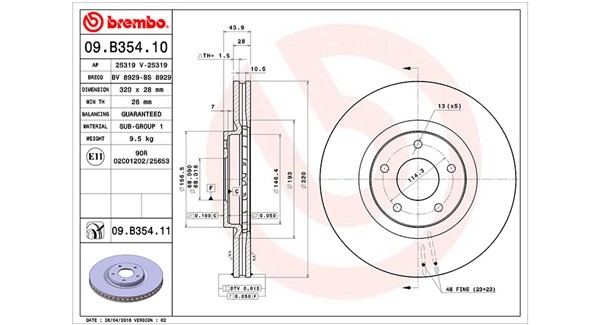 MAGNETI MARELLI 360406120500: Piduriketas Ø: 320mm, sisemine õhutus, Ø: 320mm, katmata
