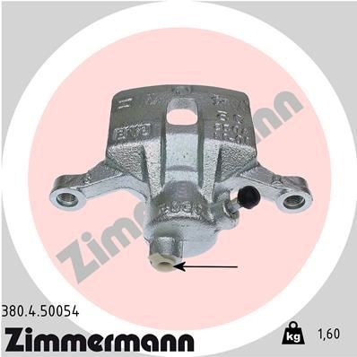ZIMMERMANN 380.4.50054: Pinza freno Assale posteriore Dx, senza supporto