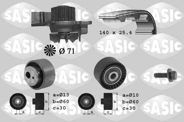 SASIC 3900010: Veepump + hammasrihmakomplekt