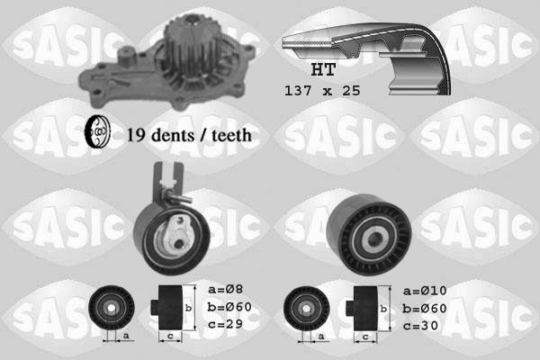 SASIC 3900014: Veepump + hammasrihmakomplekt