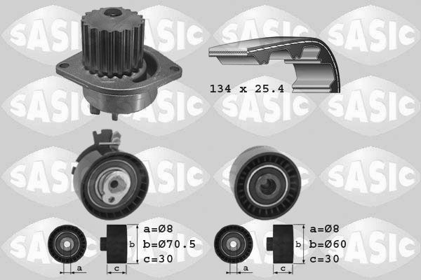SASIC 3900015: Veepump + hammasrihmakomplekt