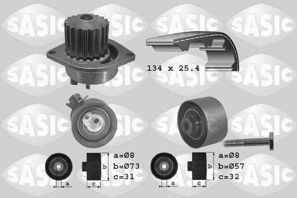 SASIC 3900016: Veepump + hammasrihmakomplekt