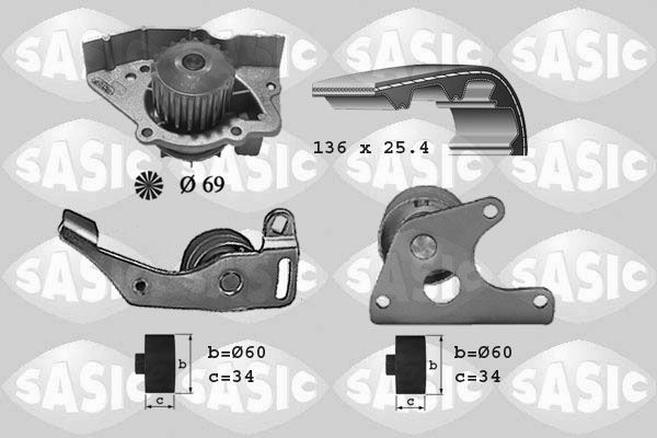 SASIC 3900022: Veepump + hammasrihmakomplekt