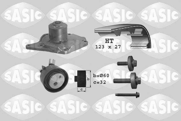 SASIC 3904003: Veepump + hammasrihmakomplekt
