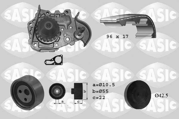 SASIC 3904005: Veepump + hammasrihmakomplekt