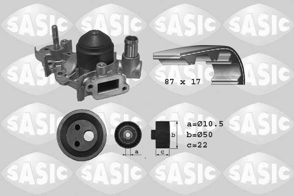SASIC 3904009: Veepump + hammasrihmakomplekt