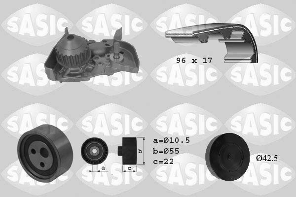 SASIC 3904023: Veepump + hammasrihmakomplekt