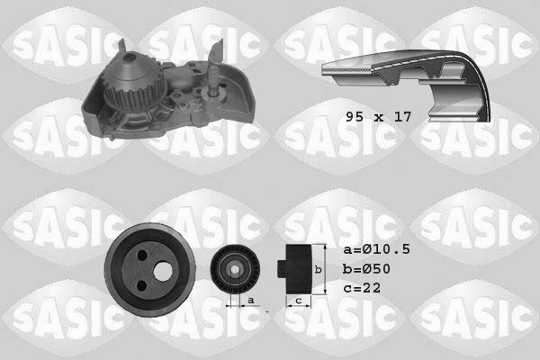 SASIC 3904025: Veepump + hammasrihmakomplekt