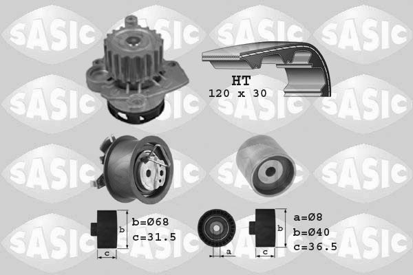SASIC 3906003: Veepump + hammasrihmakomplekt