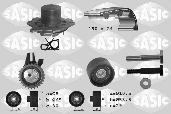 SASIC 3906004: Veepump + hammasrihmakomplekt
