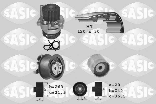 SASIC 3906009: Veepump + hammasrihmakomplekt