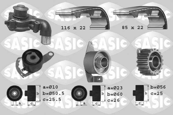 SASIC 3906012: Veepump + hammasrihmakomplekt