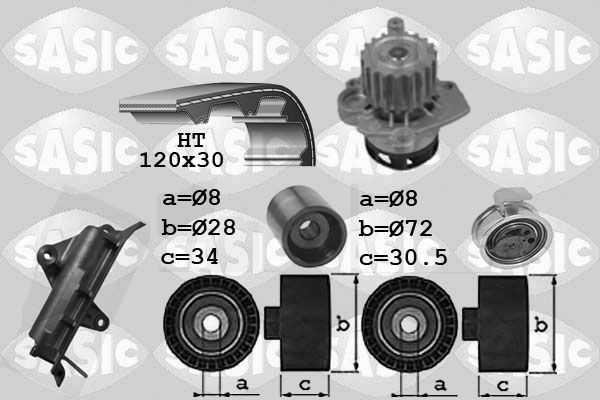 SASIC 3906024: Pompă apă + kit distribuție