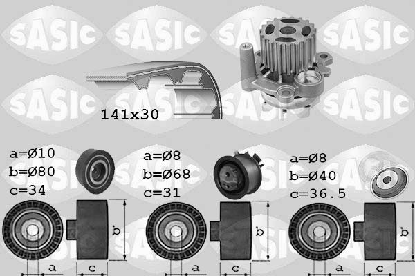SASIC 3906028: Veepump + hammasrihmakomplekt