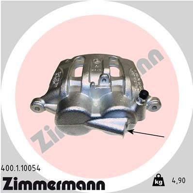 ZIMMERMANN 400.1.10054: Etrier de frână Axa fata stanga, fara suport