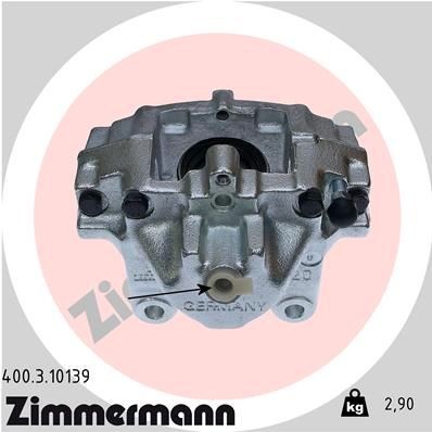 ZIMMERMANN 400.3.10139: Etrier de frână Axa spate stanga