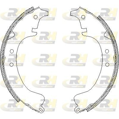 ROADHOUSE 4028.00: Set saboti frana puntea spate, 228,6mm, fara levier