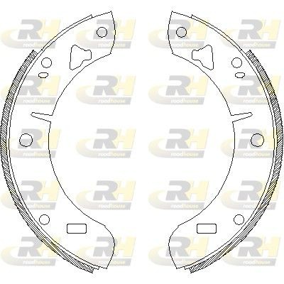 ROADHOUSE 4039.00: Set saboti frana puntea spate, 254mm, fara levier