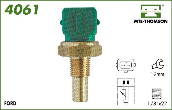 MTE-THOMSON 4061: Snímač teploty chladiacej kvapaliny 1/8" X 27 NPTF