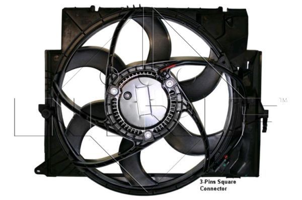NRF 47210: Radiaatori ventilaator 490mm, koos juhtseadmega, koos jahutusventilaatoriraamiga(Zarge), harjadeta mootor