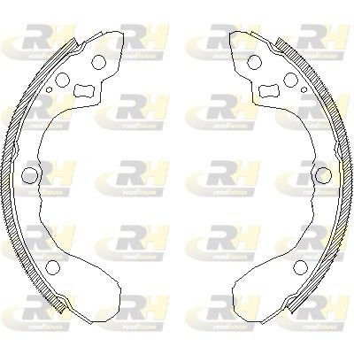 ROADHOUSE 4080.00: Set saboti frana puntea spate, 200mm, fara levier
