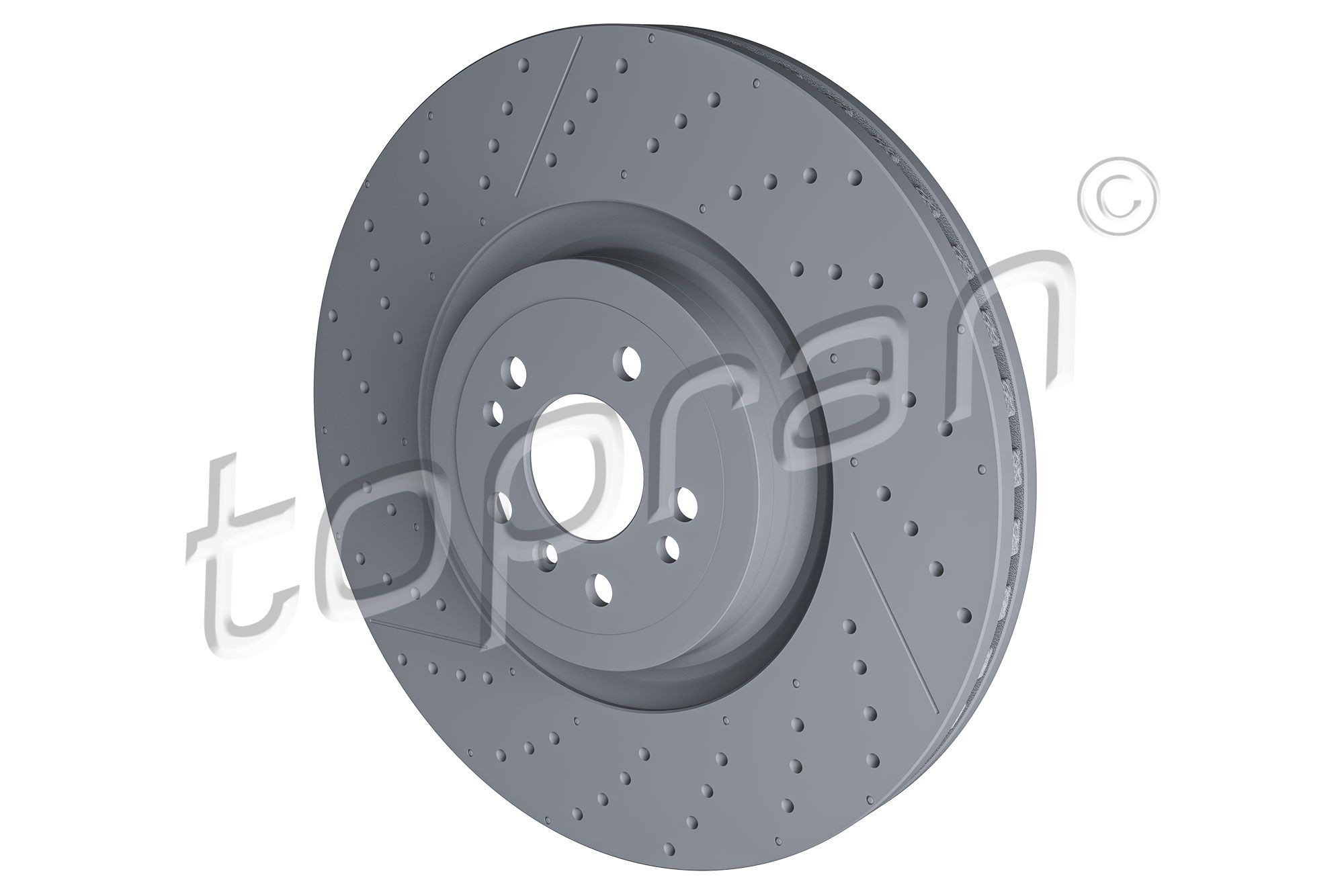 TOPRAN 409 322: Remschijf COATED Vooras, Ø: 390mm, met sleuven/geperforeerd, Geventileerd, Ø: 390mm, Gecoat