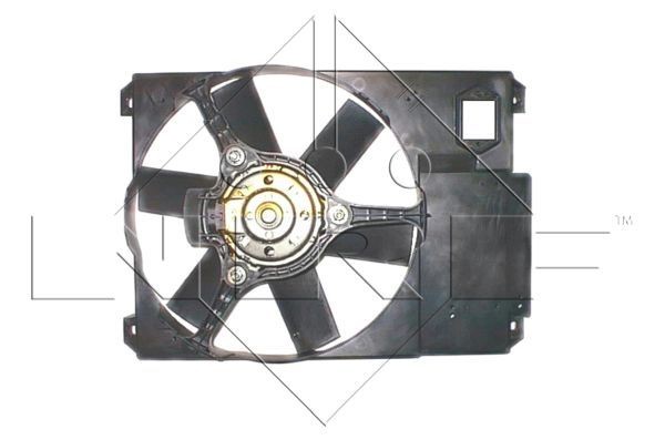 NRF 47341: Ventilator, radiator 385mm, cu rama aerisire radiator