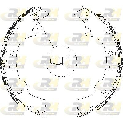 ROADHOUSE 4115.00: Set saboti frana puntea spate, 228,6mm, cu acceasorii, fara levier
