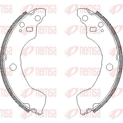 REMSA 4189.00: Set saboti frana puntea spate, 203mm