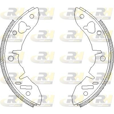 ROADHOUSE 4221.00: Set saboti frana puntea spate, 177,8mm, fara levier